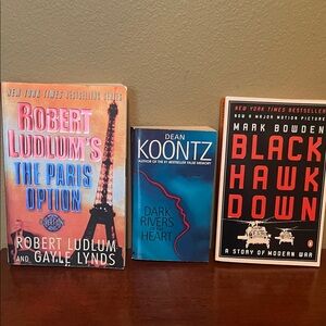 Lot of 3 Paperback Novels - Suspense, Intrigue, Thrillers by Well Known Authors